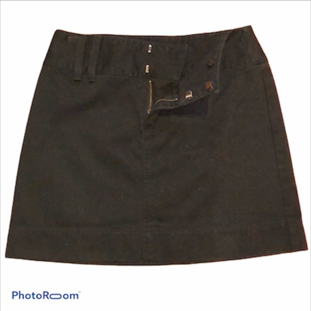 GAP BLACK COTTON MINI SKIRT SIZE 0